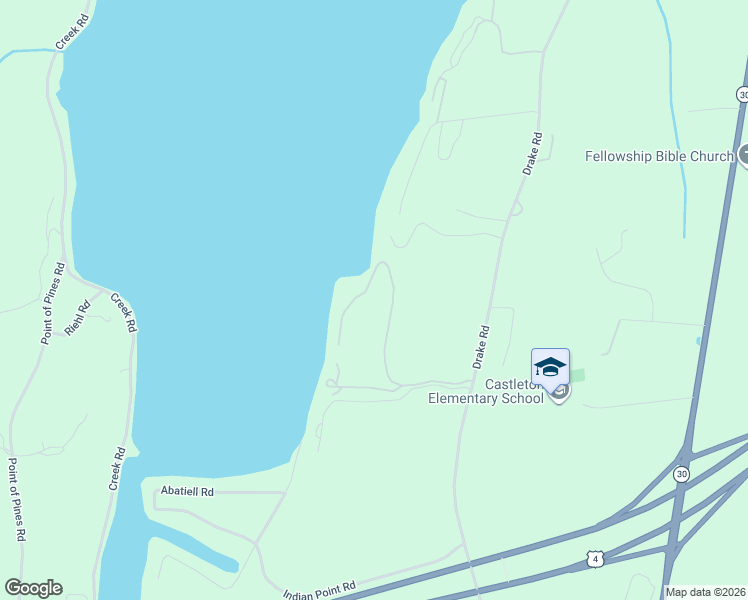 map of restaurants, bars, coffee shops, grocery stores, and more near 550 Villula Road in Castleton