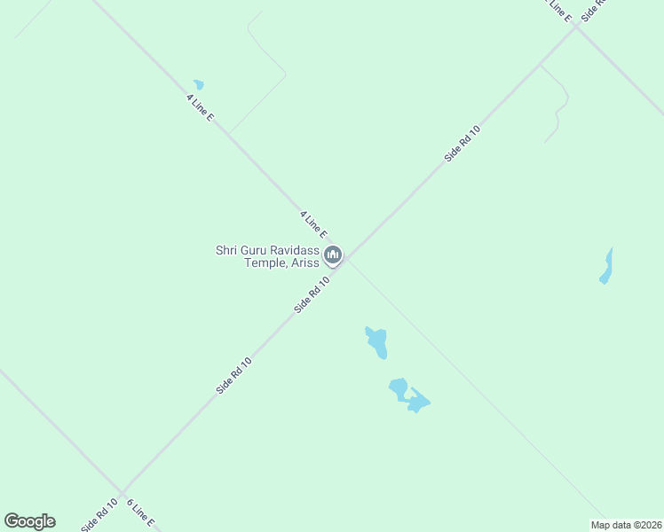 map of restaurants, bars, coffee shops, grocery stores, and more near 6092 4 Line East in Ariss