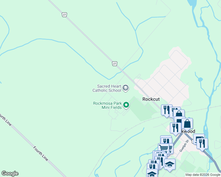 map of restaurants, bars, coffee shops, grocery stores, and more near Edgar Bonner Avenue in Wellington County