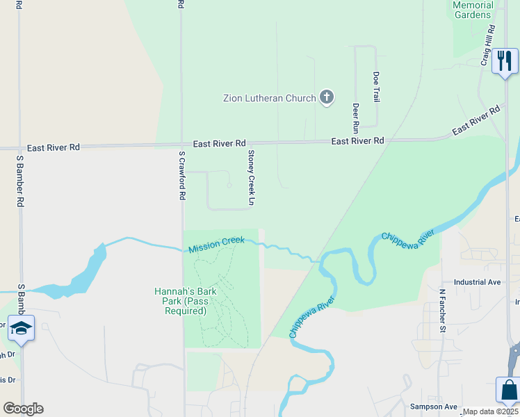 map of restaurants, bars, coffee shops, grocery stores, and more near 1183 Stoney Creek Lane in Mount Pleasant