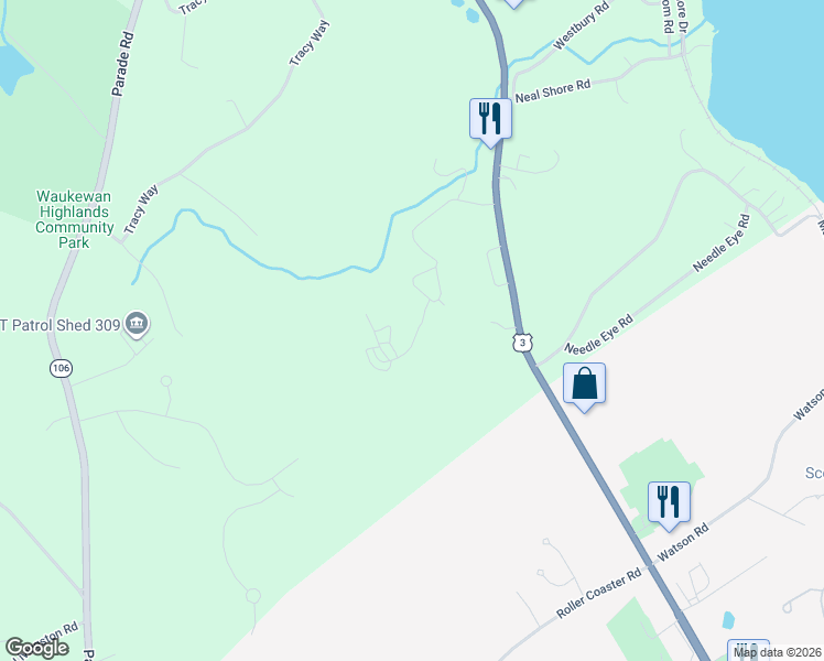 map of restaurants, bars, coffee shops, grocery stores, and more near in Meredith