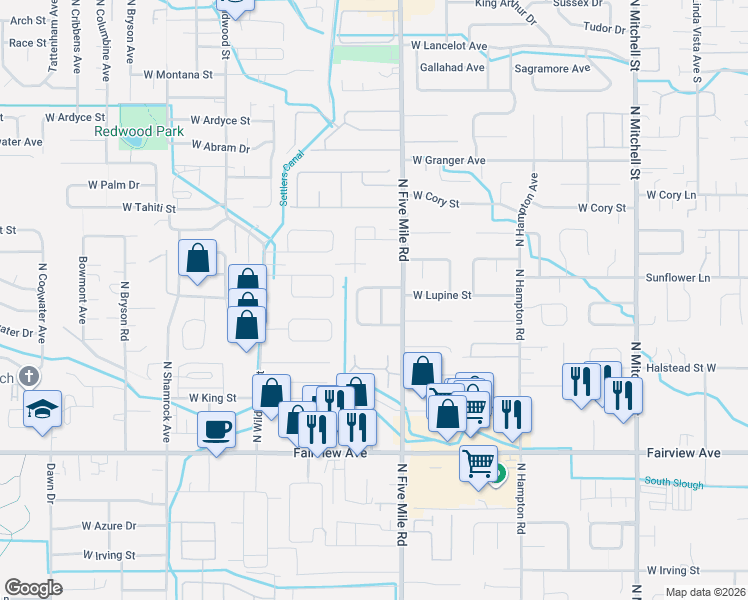 map of restaurants, bars, coffee shops, grocery stores, and more near 2144 North Charitan Drive in Boise