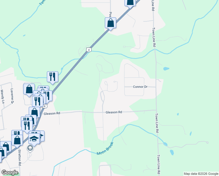 map of restaurants, bars, coffee shops, grocery stores, and more near 109 Heritage Hill Circle Place in Rutland