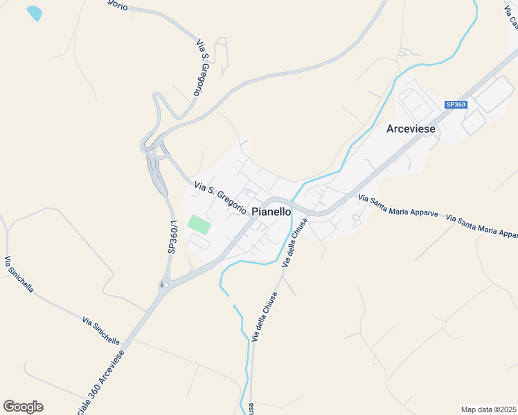 map of restaurants, bars, coffee shops, grocery stores, and more near 20 Via Pianello in Pianello di Ostra