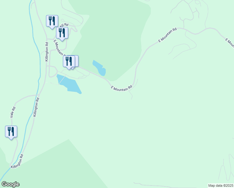 map of restaurants, bars, coffee shops, grocery stores, and more near 702 East Mountain Road in Killington