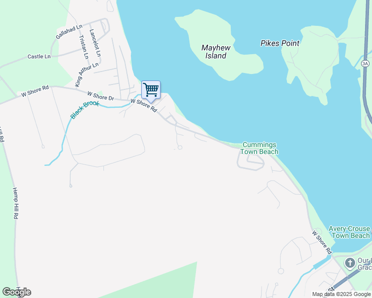 map of restaurants, bars, coffee shops, grocery stores, and more near 208 West Shore Road in Bristol