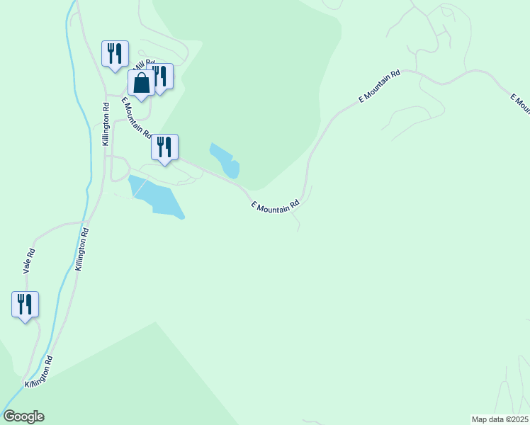 map of restaurants, bars, coffee shops, grocery stores, and more near 794 East Mountain Road in Killington