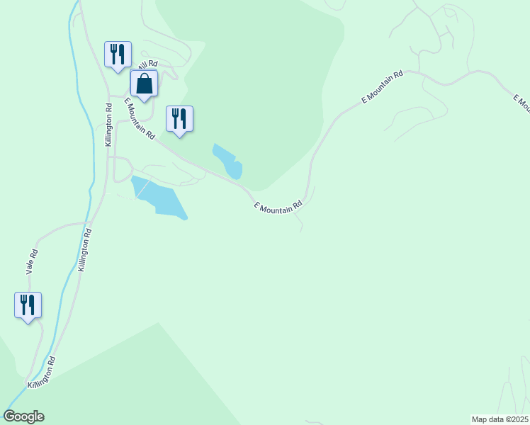 map of restaurants, bars, coffee shops, grocery stores, and more near 702 East Mountain Road in Killington