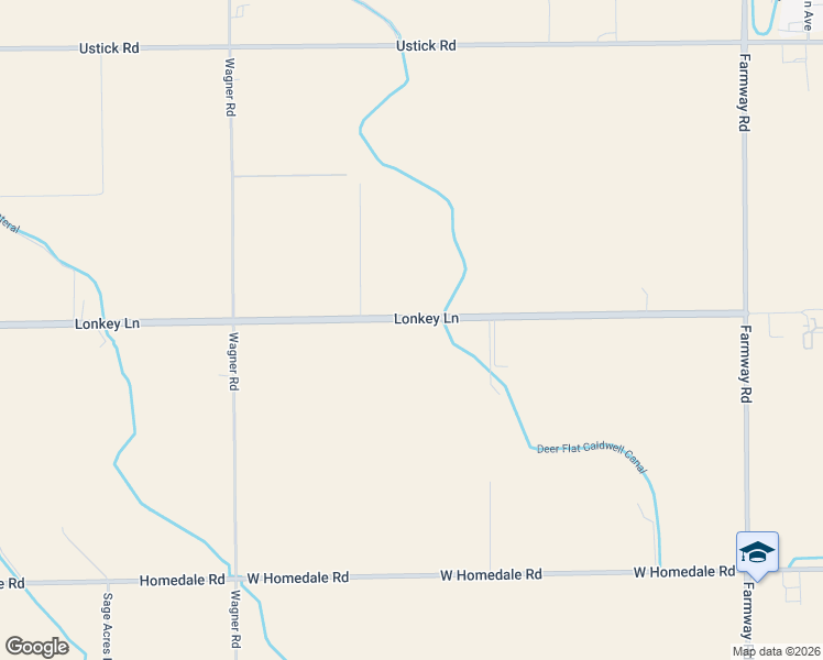 map of restaurants, bars, coffee shops, grocery stores, and more near 16641 Lonkey Lane in Caldwell