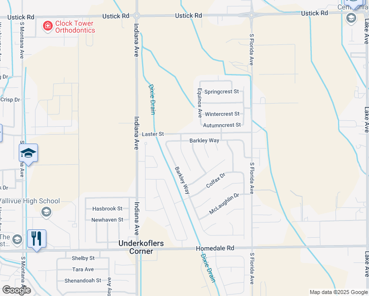 map of restaurants, bars, coffee shops, grocery stores, and more near 5003 Lathrop Place in Caldwell