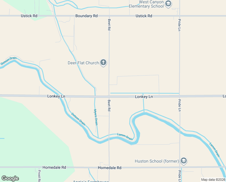 map of restaurants, bars, coffee shops, grocery stores, and more near 17530 Beet Road in Caldwell