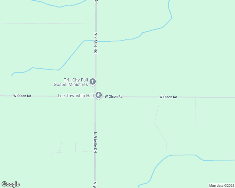 map of restaurants, bars, coffee shops, grocery stores, and more near 1450 West Olson Road in Midland