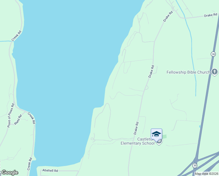 map of restaurants, bars, coffee shops, grocery stores, and more near 416 Little Rutland Road in Castleton