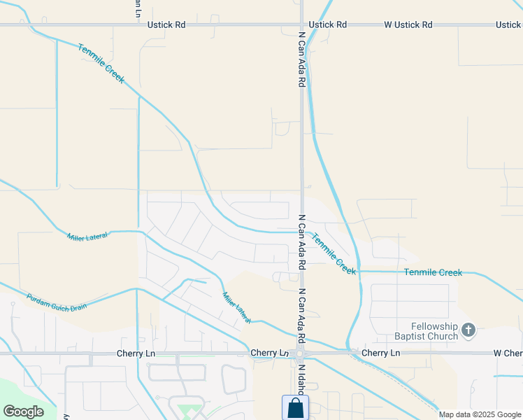 map of restaurants, bars, coffee shops, grocery stores, and more near 17447 Can-Ada Road in Nampa