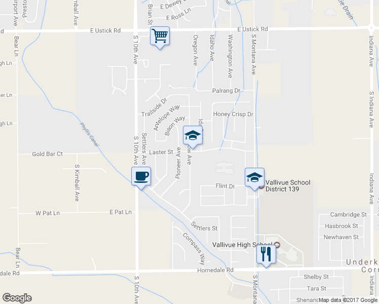 map of restaurants, bars, coffee shops, grocery stores, and more near 4764 Oxbow Avenue in Caldwell
