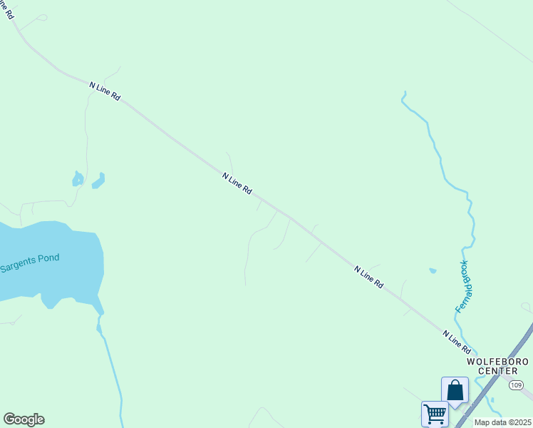 map of restaurants, bars, coffee shops, grocery stores, and more near 176 North Line Road in Wolfeboro