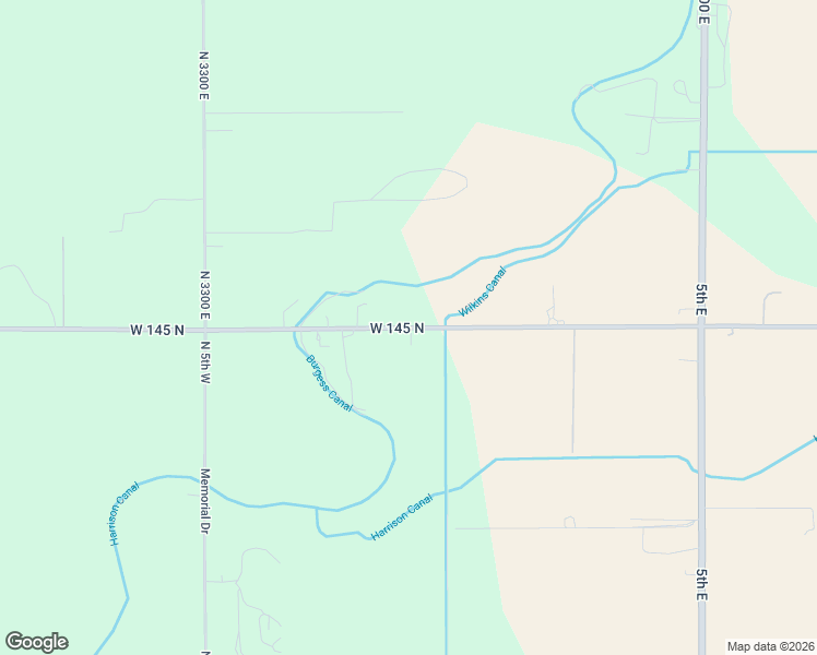 map of restaurants, bars, coffee shops, grocery stores, and more near 152 West 145 North in Rigby