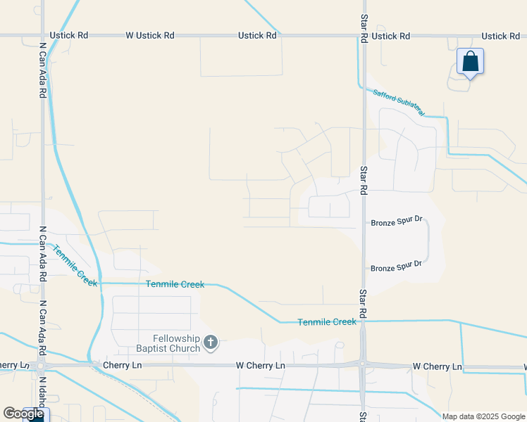 map of restaurants, bars, coffee shops, grocery stores, and more near 17403 Star Road in Nampa