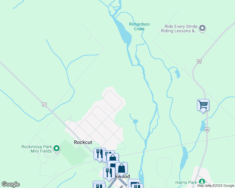 map of restaurants, bars, coffee shops, grocery stores, and more near 241 Christie Street in Wellington County