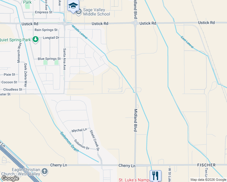 map of restaurants, bars, coffee shops, grocery stores, and more near 17559 North Midland Boulevard in Nampa