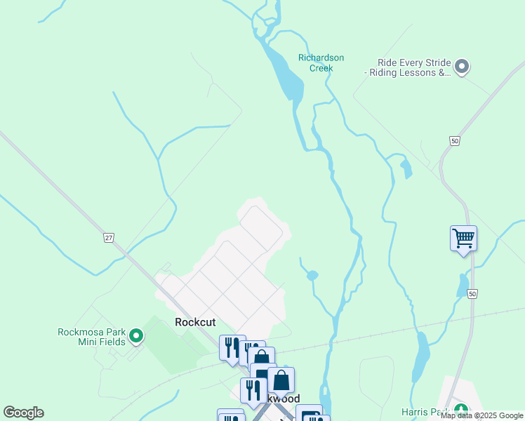 map of restaurants, bars, coffee shops, grocery stores, and more near 241 Christie Street in Wellington County