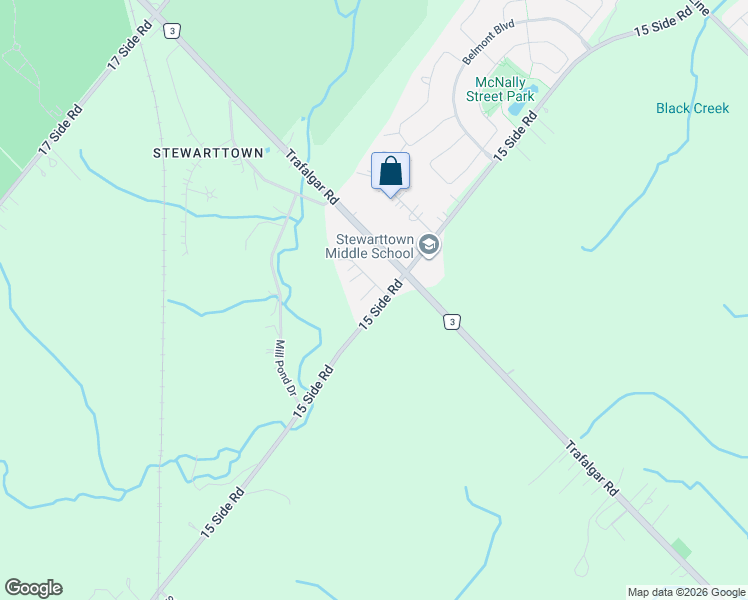 map of restaurants, bars, coffee shops, grocery stores, and more near 12889 15 Side Road in Halton Hills