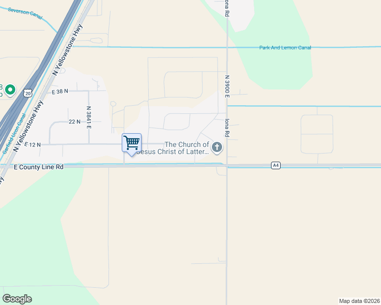 map of restaurants, bars, coffee shops, grocery stores, and more near 5 Currant Lane in Rigby