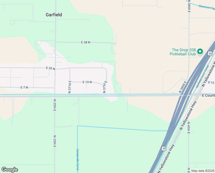 map of restaurants, bars, coffee shops, grocery stores, and more near 8 North 3737 East in Rigby