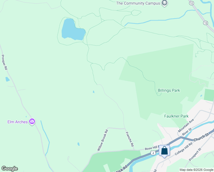 map of restaurants, bars, coffee shops, grocery stores, and more near 10 South Park Street in Woodstock