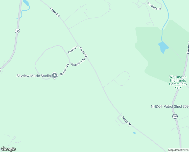 map of restaurants, bars, coffee shops, grocery stores, and more near 105 Pease Road in Meredith