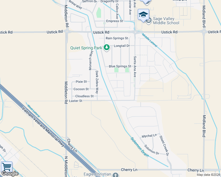 map of restaurants, bars, coffee shops, grocery stores, and more near 10698 Cloudless Court in Nampa