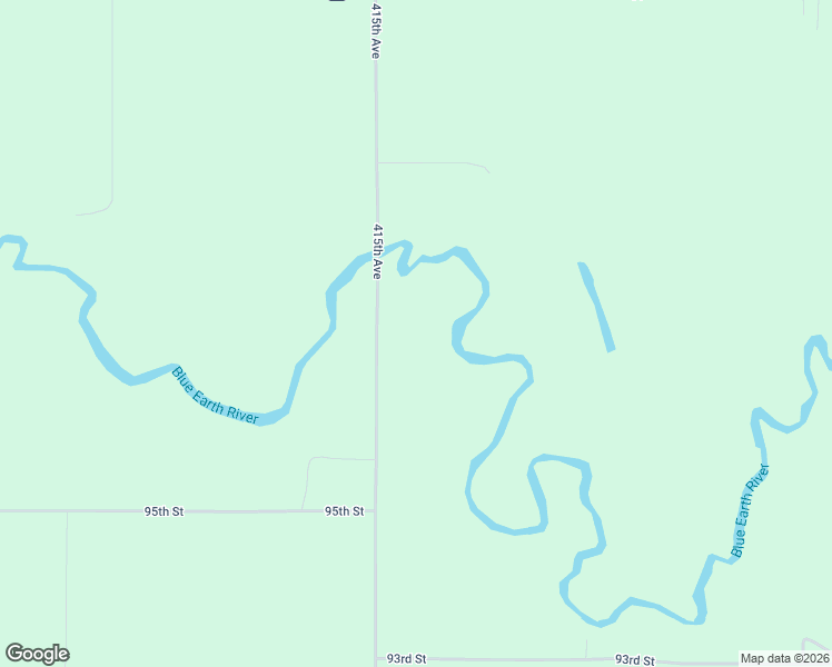map of restaurants, bars, coffee shops, grocery stores, and more near 9822 415th Avenue in Blue Earth
