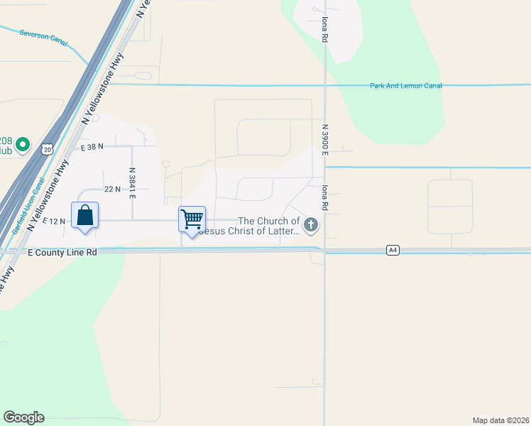 map of restaurants, bars, coffee shops, grocery stores, and more near 5 Currant Lane in Rigby