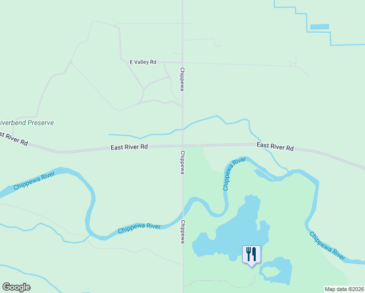 map of restaurants, bars, coffee shops, grocery stores, and more near 973 South Chippewa Road in Mount Pleasant