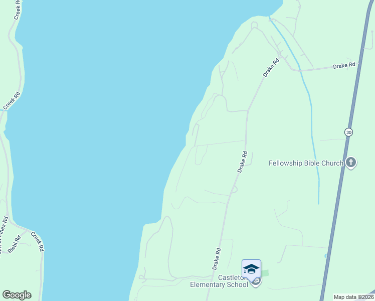 map of restaurants, bars, coffee shops, grocery stores, and more near 216 Little Rutland Road in Castleton
