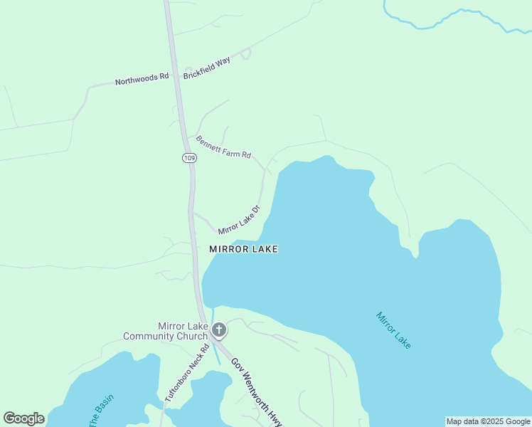 map of restaurants, bars, coffee shops, grocery stores, and more near 21 Mirror Lake Drive in Tuftonboro