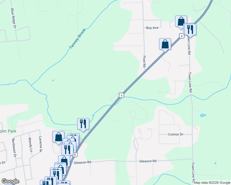 map of restaurants, bars, coffee shops, grocery stores, and more near 56 Prior Drive in Rutland
