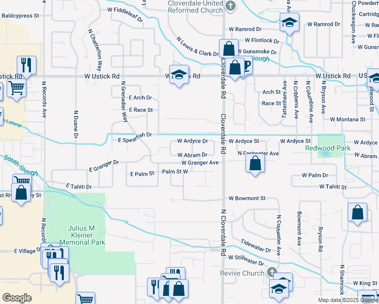 map of restaurants, bars, coffee shops, grocery stores, and more near 2451 North Banstead Avenue in Boise