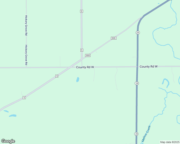 map of restaurants, bars, coffee shops, grocery stores, and more near W7263 County Road West in Adell