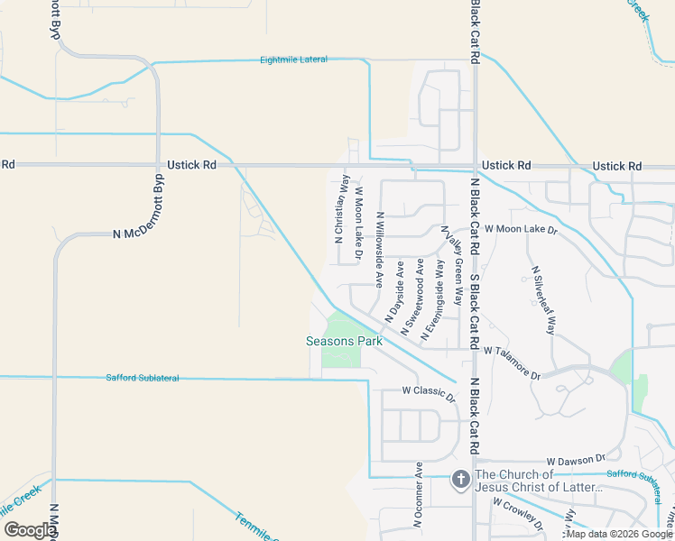 map of restaurants, bars, coffee shops, grocery stores, and more near 5323 West Moon Lake Drive in Meridian