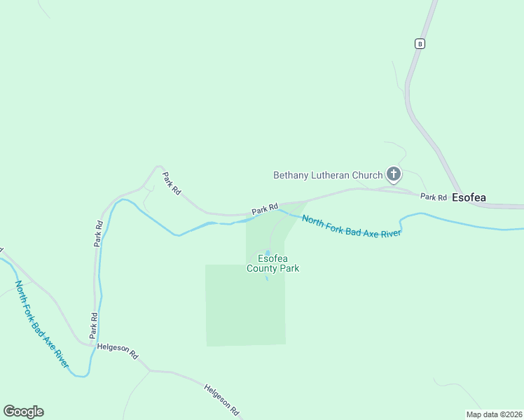 map of restaurants, bars, coffee shops, grocery stores, and more near Park Road in Westby