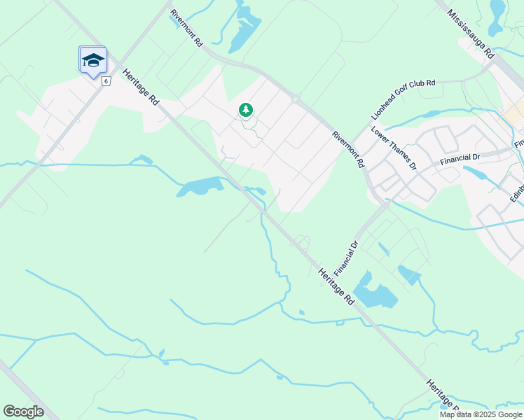 map of restaurants, bars, coffee shops, grocery stores, and more near 8607 Heritage Road in Brampton