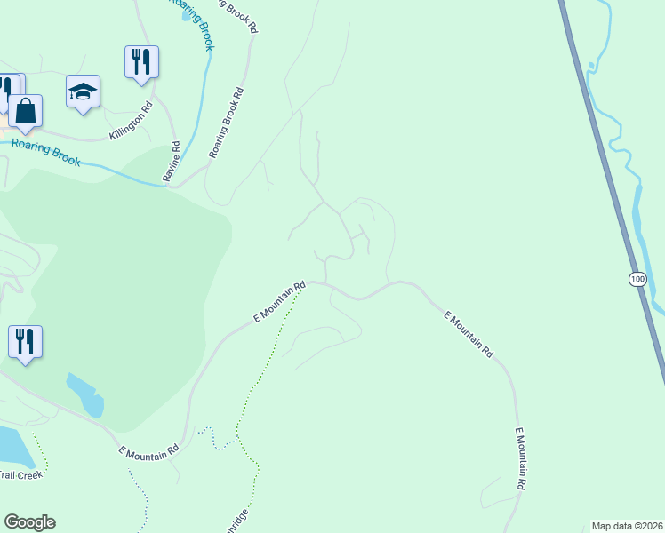 map of restaurants, bars, coffee shops, grocery stores, and more near 112 High Ridge Road in Killington
