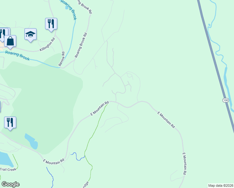 map of restaurants, bars, coffee shops, grocery stores, and more near 112 High Ridge Road in Killington