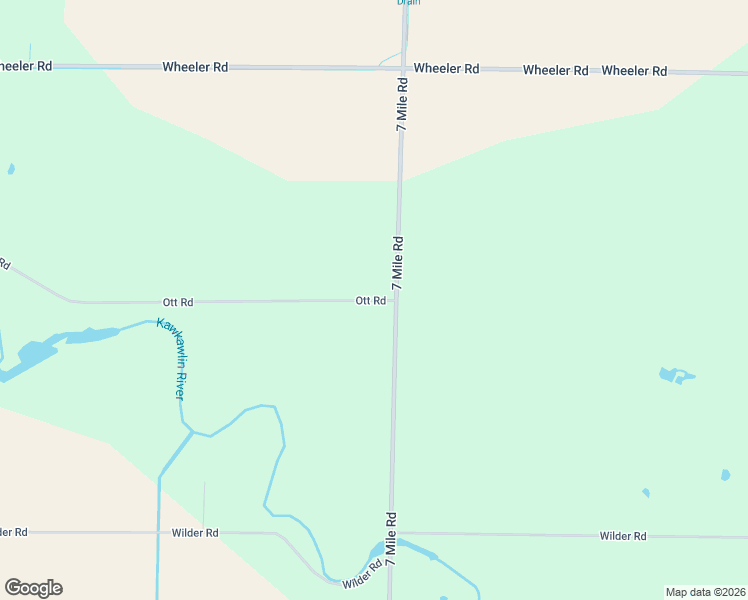 map of restaurants, bars, coffee shops, grocery stores, and more near 499 Ott Road in Bay City
