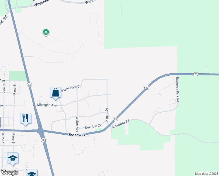 map of restaurants, bars, coffee shops, grocery stores, and more near 1016 Cynthia Lane in Wisconsin Dells