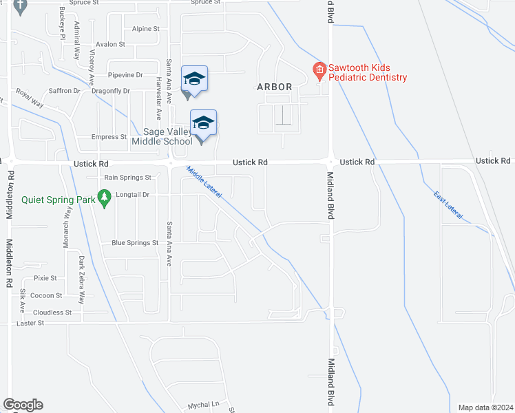 map of restaurants, bars, coffee shops, grocery stores, and more near 17868 Ryans Ridge Avenue in Nampa