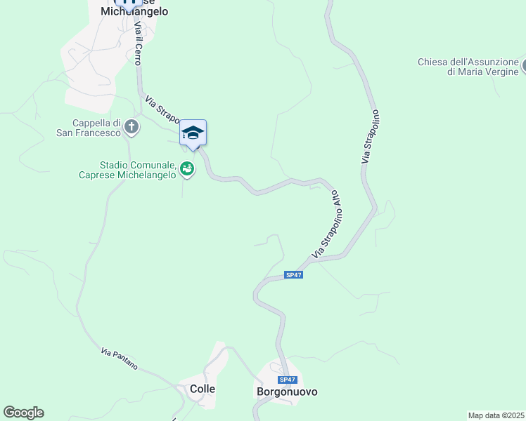 map of restaurants, bars, coffee shops, grocery stores, and more near in Province of Arezzo