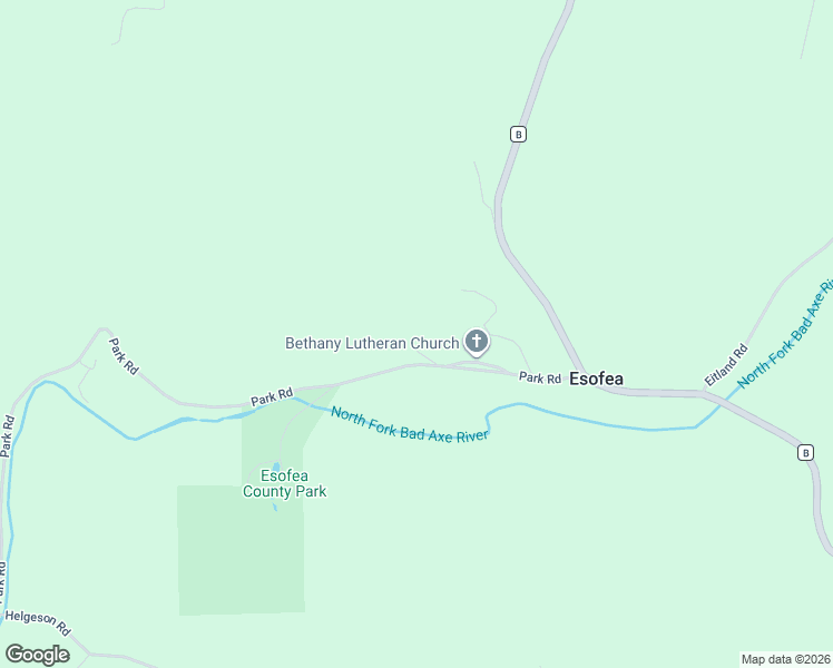 map of restaurants, bars, coffee shops, grocery stores, and more near Park Road in Westby