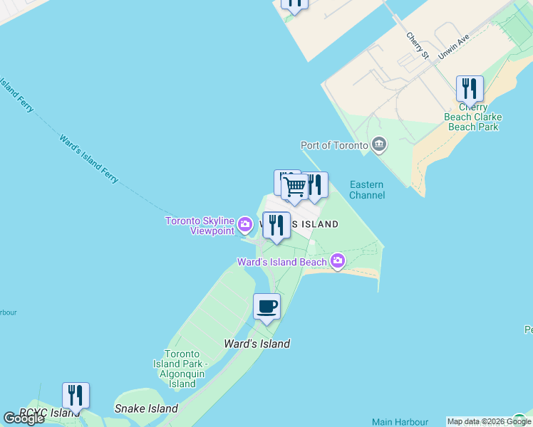 map of restaurants, bars, coffee shops, grocery stores, and more near 1458 Bayview Avenue in Toronto